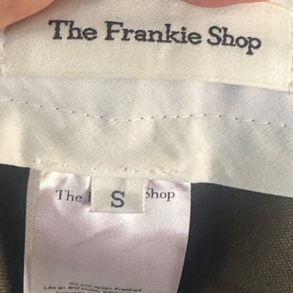 The Frankie Shop Maesa Olive Pleated Hi- Rise Cargo Trousers, Small - Picture 8 of 13